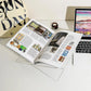 Acrylic Reading Bookshelf, Magazine Book Tray Rack, Creative Desktop Album X-shaped Display Rack