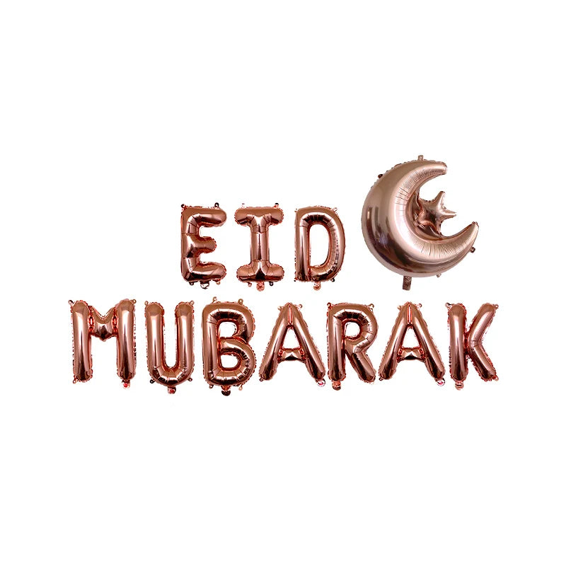 1set Moon Star Balloon Set for Muslim EID Mubarak Festival Home DIY Decoration Ramadan Kareem Kids Birthday Party Ballon Globos