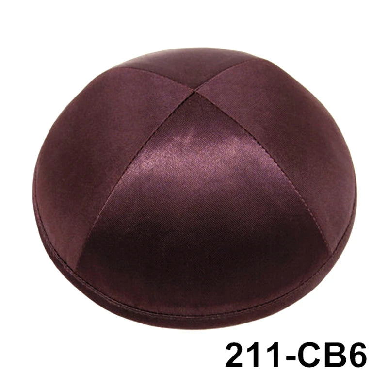 GIU 19cm Satin Jewish Hats Caps Skullies Beanies Kippot Yarmulke Kippah Dome Kipa For Wedding And Events