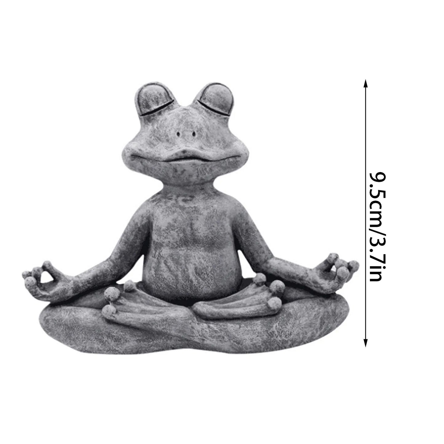 Meditating Frog Statue Resin Yoga Zen Buddha Frog Craft Garden  Simulation Animal Statue Ornament Creative Resin Decoration
