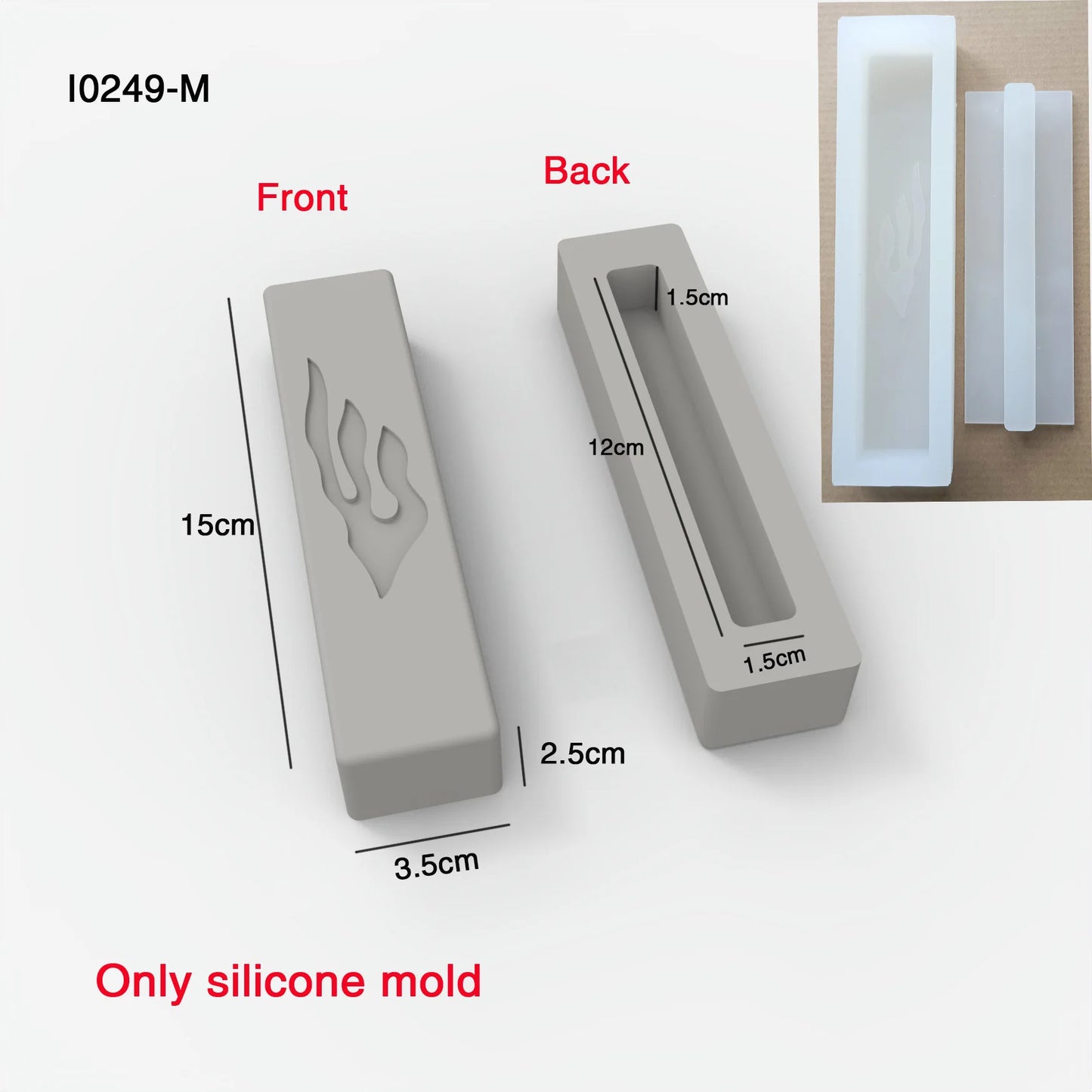 Concrete & Jesmonite Classic Rectangle Silicone Molds for Mezuzah cases | Shin Flames | Silicone Molds for Mezuzah Cases
