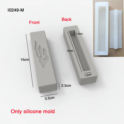 Concrete & Jesmonite Classic Rectangle Silicone Molds for Mezuzah cases | Shin Flames | Silicone Molds for Mezuzah Cases