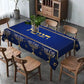 Hanukkah Menorah Rectangle Tablecloth Hebrew Jewish Chanukah Party Decor Star of David Table Cover Washable Kitchen Dining Table