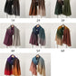 New Tie-dyed Cotton Hijabs For Women Scarf Plain Shawls Wrap Femme Musulman Ombre Viscose Headscarf Islam Turban Headband Scarf