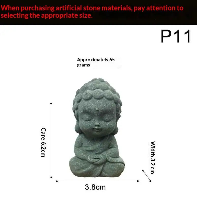 Chinese Style Buddha Statue Cute Little Monk Figurines Fish Tank Moss Landscaping Zen Oriental Aesthetic Garden Decoration〔Nest〕