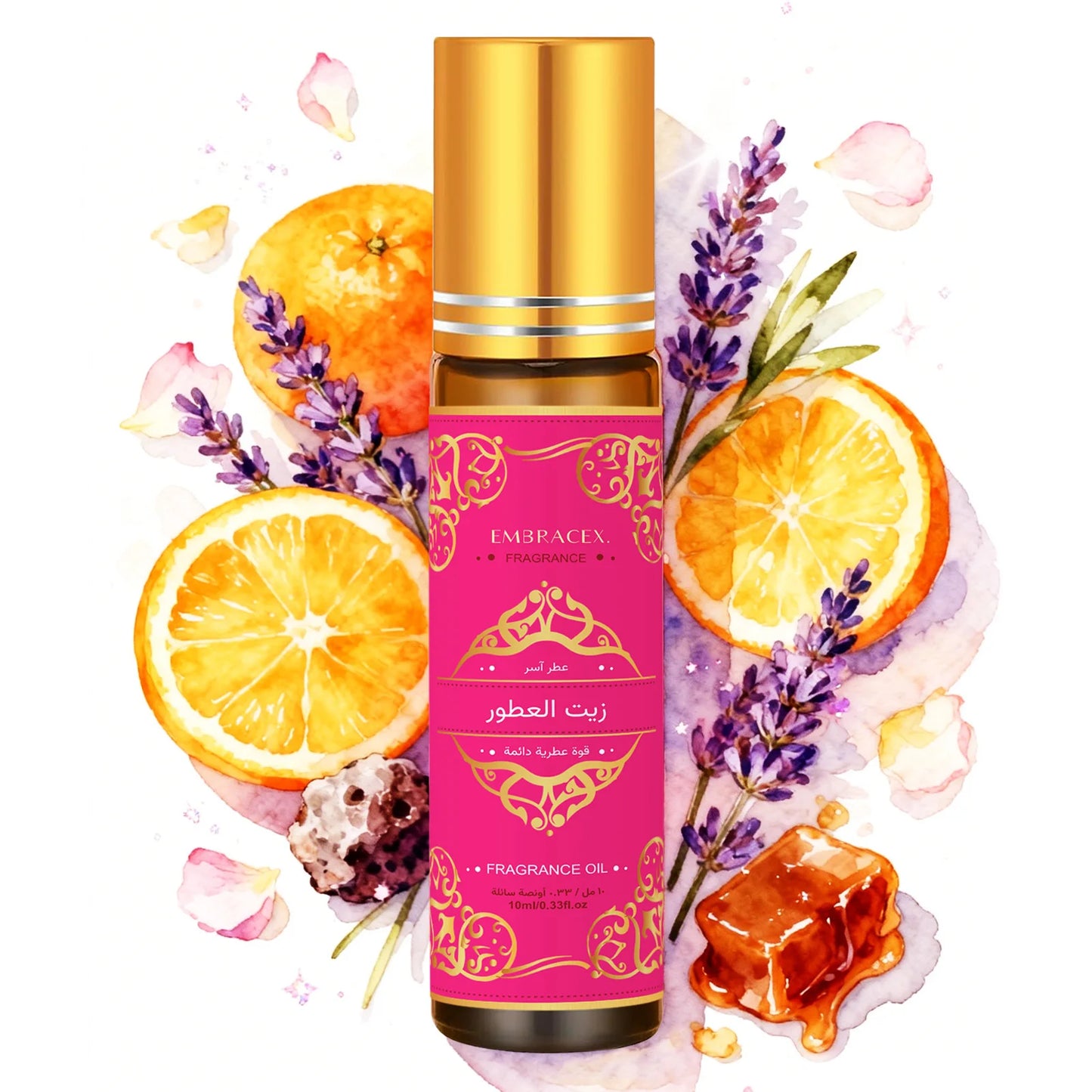 6 type 10ml Roller Essential Oils Eid al-Fitr Gift Perfume Oil Skincare Face Oil Bodycare Humidifier Six Long Lasting Scents