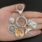 New ideas Earth plane keychain pendant earth compass personality memorial key ring gift for travel lovers