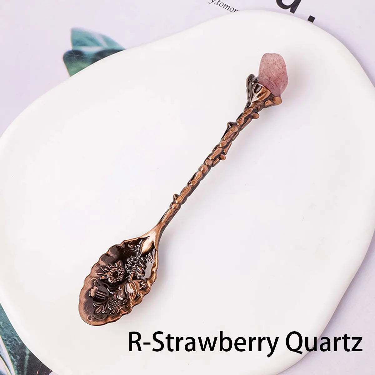 Natural Crystal Tumbled Stone Spoon Magic Energy Divination Halloween Spirit Souvenir Gift Home Decor Christmas Graduation Gift