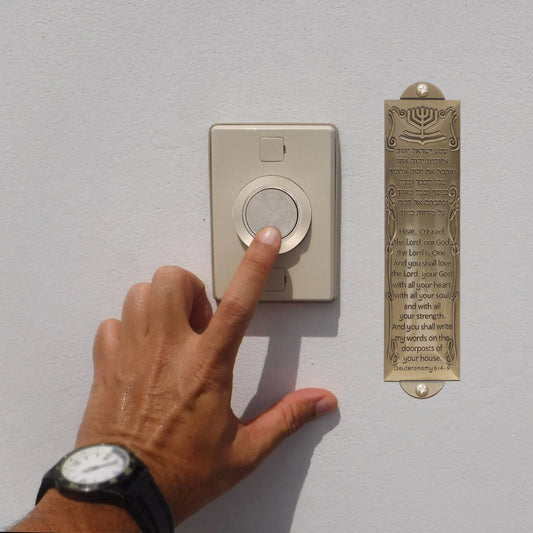 Vintage Door Mezuzah Metal Mezuzah Ornament Judaica Door Scroll Decor Plaque Adorn Mezuzah Religious Gift For Jewish Door Case
