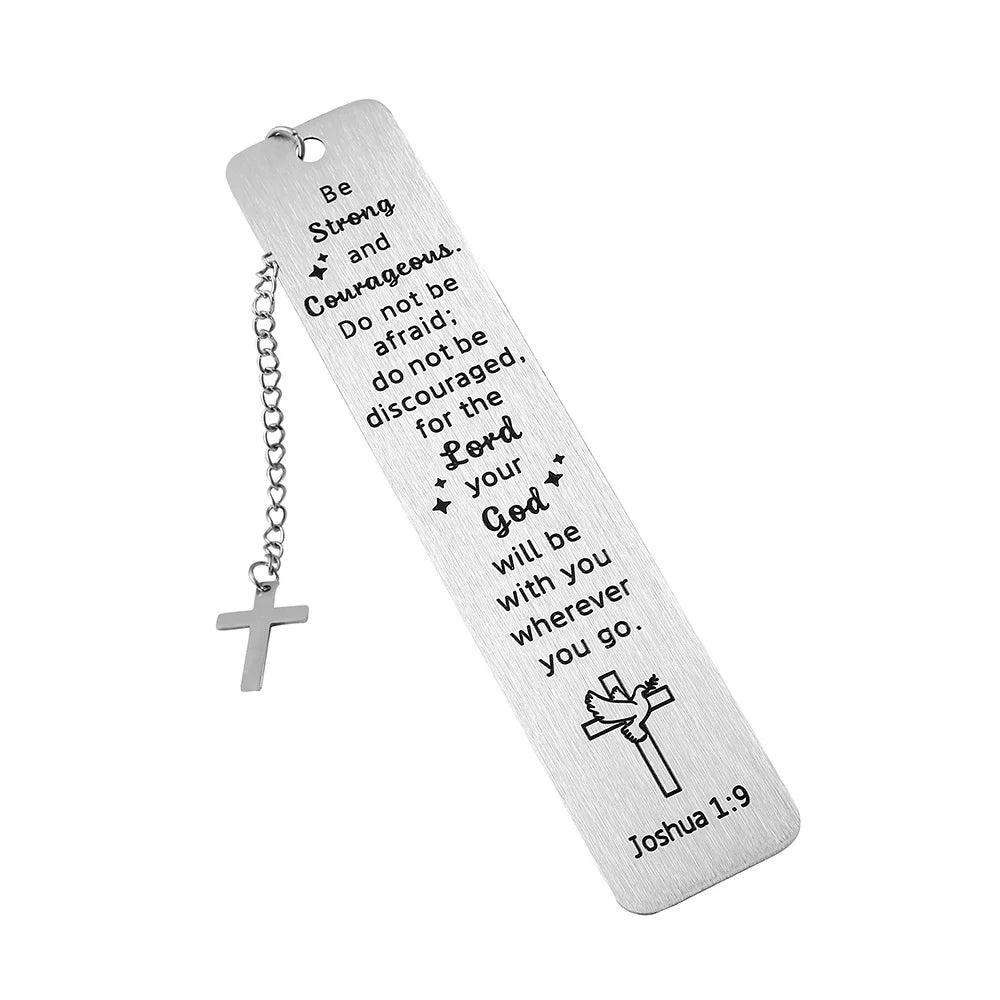 Stainless Steel Bible Bookmark Pray Cross Believer Bookmark High Quality Reading Tool Stationery for Men Women Festival Gifts