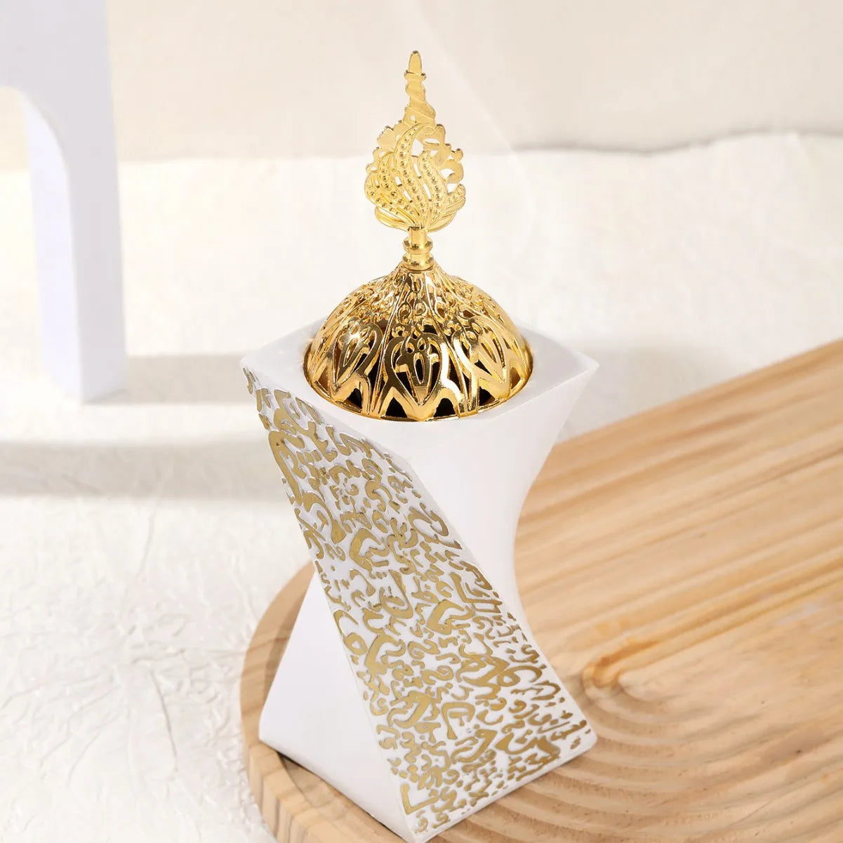 Exquisite rotating square household incense burner decoration ornament black and white incense burner ornament