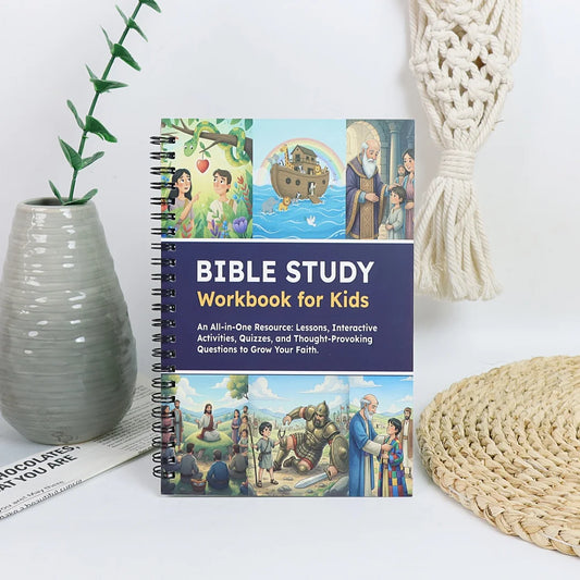 Bible Study Workbook for Kids Notbook: Lessons , Activities, Quizzes, and Questions to Deepen Your Faith (Spiral Bound) NotBook