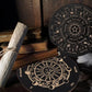 Wooden Pendulum Board moon Star Divination Energy Carven Plate Healing Meditation Board Ornaments Metaphysical Altar Ouija Board