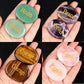 Natural Stone Crystal Engraved Different Inspirational Word Worry Stones Reiki Healing Crystals Palm Gemstone Thanksgiving Gifts