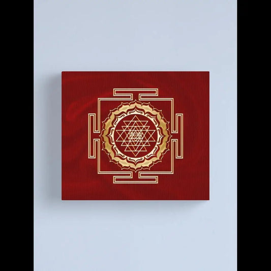 Shri Yantra Sacred Geometry Canvas Print  Cosmic Energy Conductor Wall Art for Home Decor Spiritual Poster Meditation Room Boho