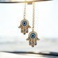 Evil Eye Hamsa Hand Car Hanging Key Chain Amulet  Good Luck Decor Gifts for Auto Rearview Mirror Pendant Decoraction