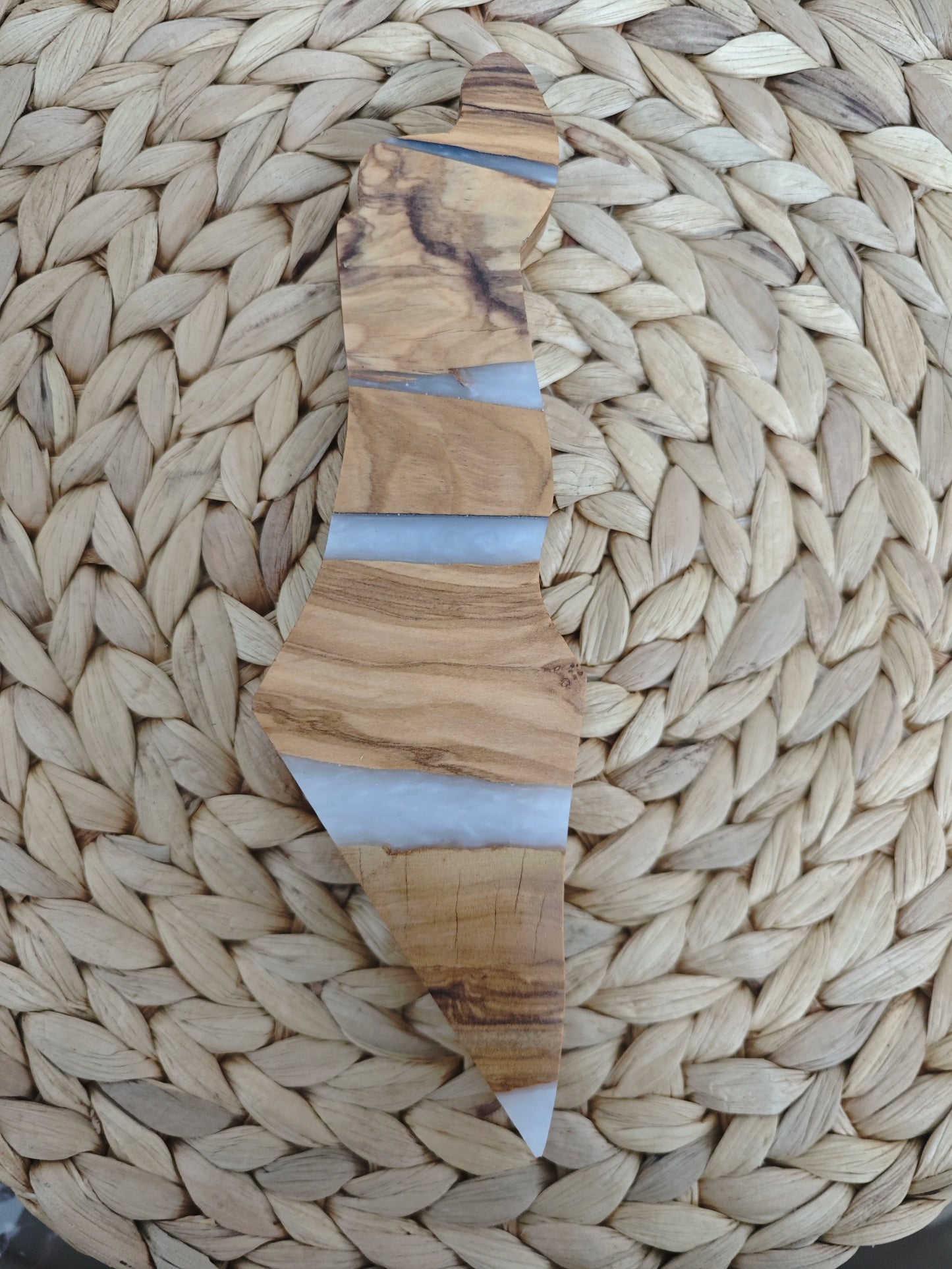 Israel Map Mezuzah Case Epoxy Resin With Olive Wood Mezuzah case Judaism Mezuzah Holy Shema Blessing Hebrew Jew Home Decorations