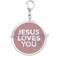Jesus Loves You Letter Keychains Christian God Bible Quote Keyring for Accessories Bag Pendant Key Chain Jewelry Fans Lover Gift