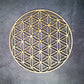 Wooden Flower Of Life Natural Symbol Sacred Geometry Ornaments Home Decoration Chakra Carved Coaster Wood Sign Wall Kitchen DIY