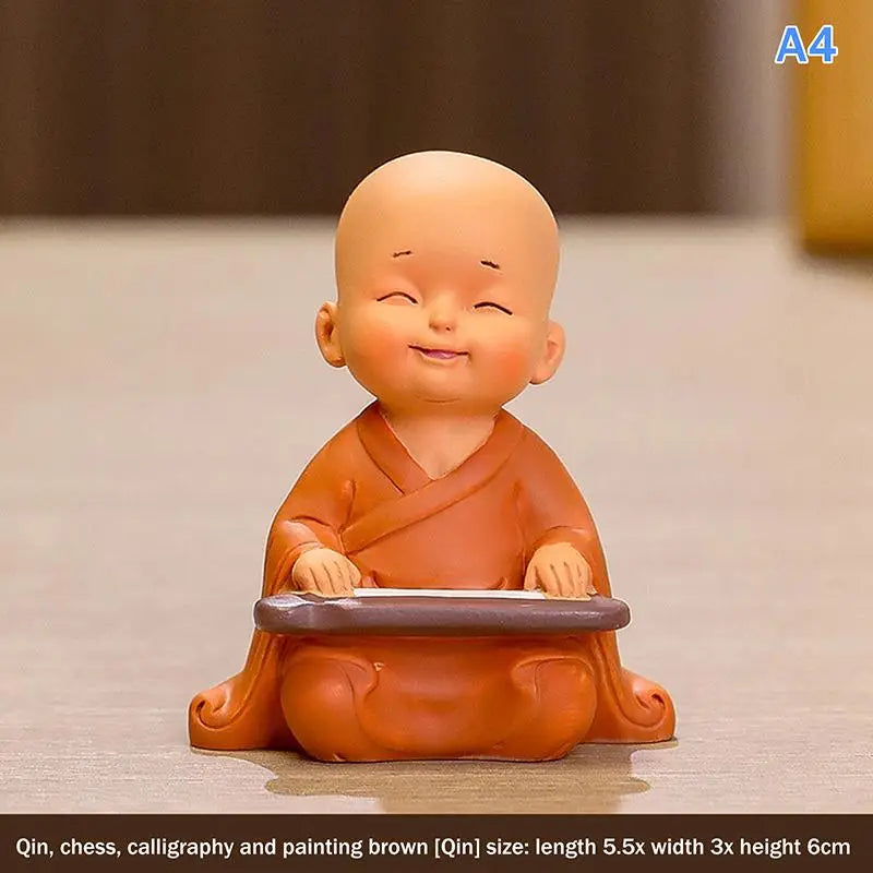 Mini Buddhas Statue Little Buddhists Monks Buddhism Figurine Zen Ornament Home Aquarium Tank Garden Yard Decoration