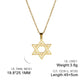 Simple Hollow Star of David Hexagram Choker Necklace for Men Women Gold Color Stainless Steel Chain Necklaces Jewish Jewelry
