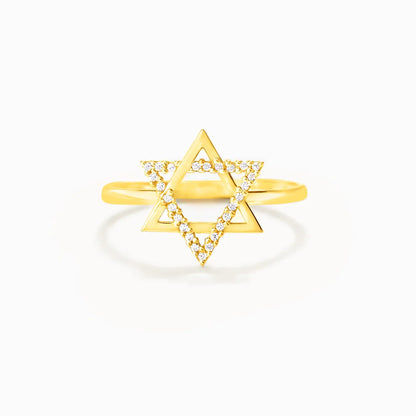 Jewish Star of David Ring for Women 925 Sterling Silver Cubic Zirconia Finger Ring Protection Amulet Jewelry Christmas Gifts
