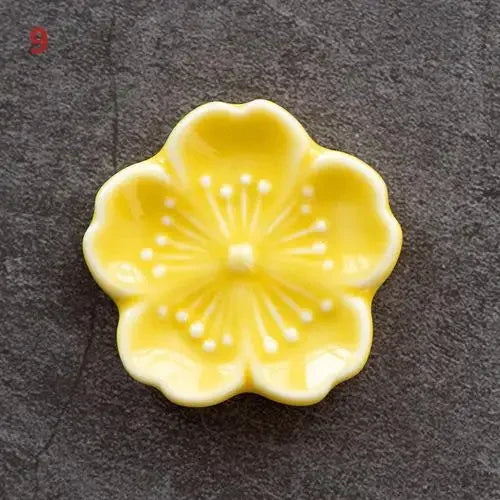 Cherry Blossom Incense Burner Home Ceramic Decor  Stick Holder Aromatherapy Censer Office Teahouse Ornament