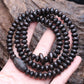 Natural Ebony Tibetan Prayer Turning Wheel Six-Character 8Mm 108 Beads Mara Necklace Rosary Beads