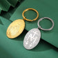 Dawapara Virgin Mary Double Sides Pendant Keychain  Mother of God Sacred Hearts of Jesus Stainless Steel Keyring Accessories