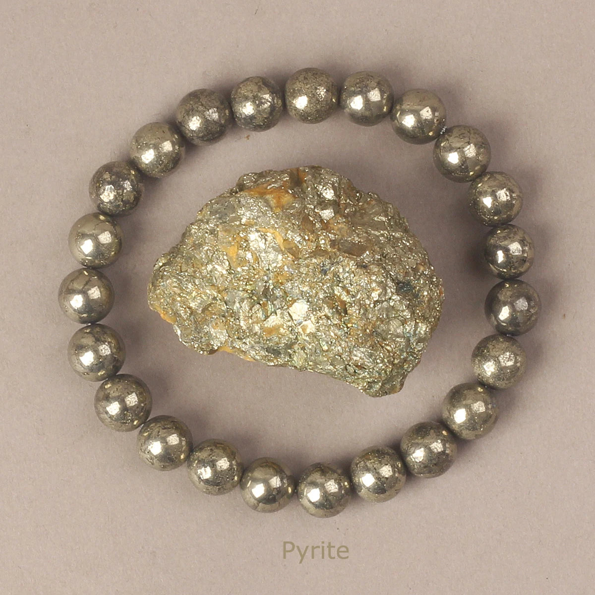 6/8MM Natural Pyrite Stone Bracelet for Men Promoting Blood Circulation Healing Energy Meditation Women Bracelets Jewelry Gifts