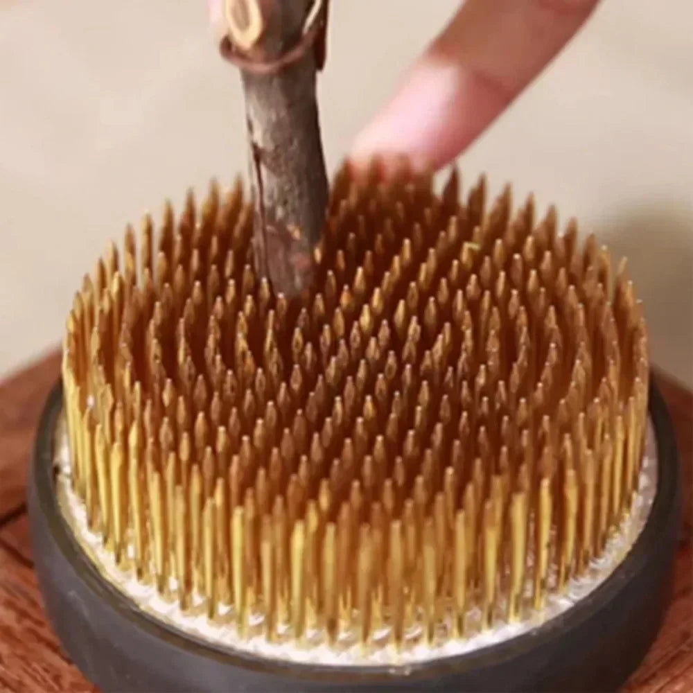 3 Sizes Spiky Needle Kenzan Art Fixed Tool Round Ikebana Holder Flower Frog Insert Base Pin Flower Base Home Decoration