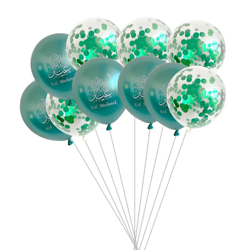 1set Moon Star Balloon Set for Muslim EID Mubarak Festival Home DIY Decoration Ramadan Kareem Kids Birthday Party Ballon Globos