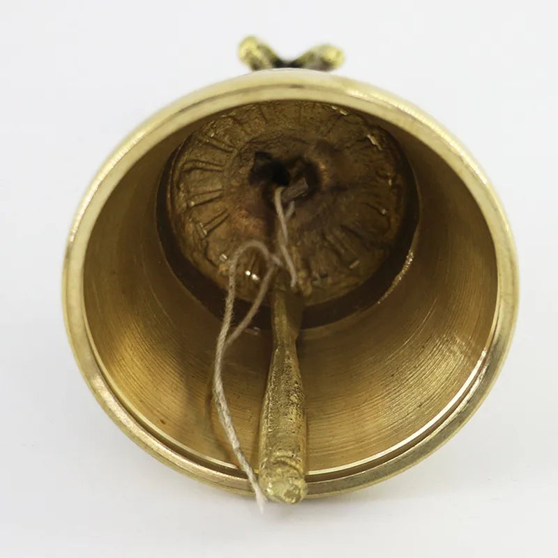 Nepalese Handmade Brass Bell Copper Handheld Gong Five-Pronged Bronze Bell Buddhist Ceremony Handbell for Meditation And Yoga