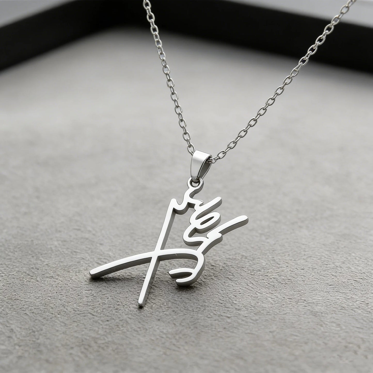Customized Mohammed Reza Pahlavi King Signature Necklace Stainless Steel Persian Royal Seal Fashion Jewelry Honor Identity Great