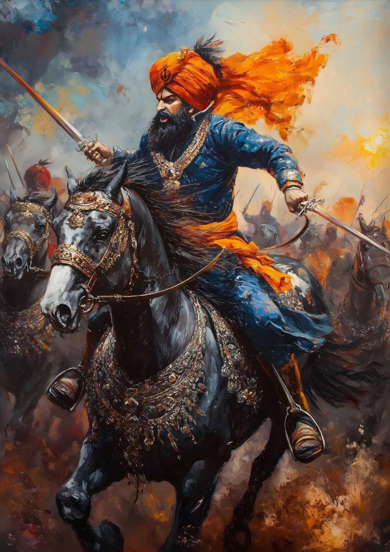 Khalsa Sikh Bold Warrior Retro Religion Poster Print Wall Art Pictures Canvas Painting Living Room Bedroom Home Decor Gift
