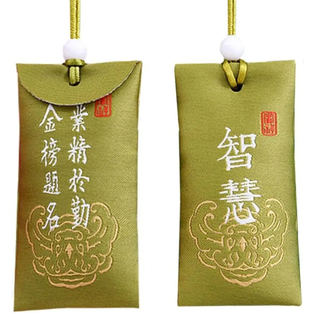 Lucky Spiritual Salt Pouch Spiritual Salt with Sachet Buddhist Spiritual Salt Pouch Necklace Amulet Blessing Sachets Pendant