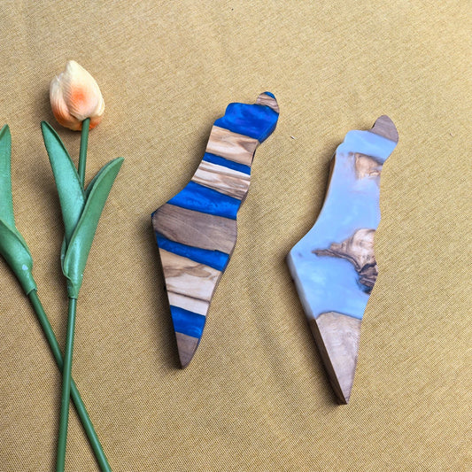 Israel Map Mezuzah Case Epoxy Resin With Olive Wood Mezuzah case Judaism Mezuzah Holy Shema Blessing Hebrew Jew Home Decorations