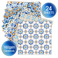 24Pcs/Pack Eid Mubarak Scrapbooking Paper Set,Arabic Background Islamic Eid Pattern Ramadan Paper,Decorative Paper DIY  Crafts