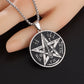 Witchcraft Pentagram Necklace Stainless Steel Men\\\\'s Jewish Hebrew Tetragrammaton Solomon Pendant  Amulet Jewelry
