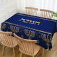 Hanukkah Menorah Rectangle Tablecloth Hebrew Jewish Chanukah Party Decor Star of David Table Cover Washable Kitchen Dining Table