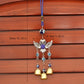 1pc blue eye spread wing owl bell wind chime for outdoor courtyard corridor window lattice wall car decoration birthday gift