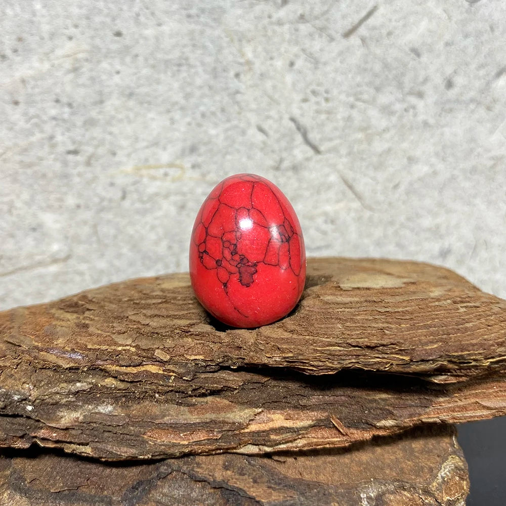 EG1-7 Mini Natural Stone Egg, Small Polished Egg Shaped Stone for Meditation Stress Relief Fidget Palm Desk Decor Gift