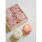 Rose Flower Shaped Soy Wax Candle Set of 4 Gift Box, Handmade Decorative Smokeless Candles for Home Decor,Birthday,Wedding Gifts