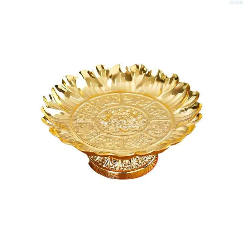 23GA Sacred Ritual Fruit Bowl for Altar Decorations Party Serving Safe Alloy Centerpieces