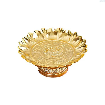 23GA Sacred Ritual Fruit Bowl for Altar Decorations Party Serving Safe Alloy Centerpieces