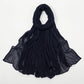 New Crinkle Rayon Hijab For Women Muslim Scarf Long Shawls Solid Islamic Turban Headband Heascarf Wraps Ramandan Headband