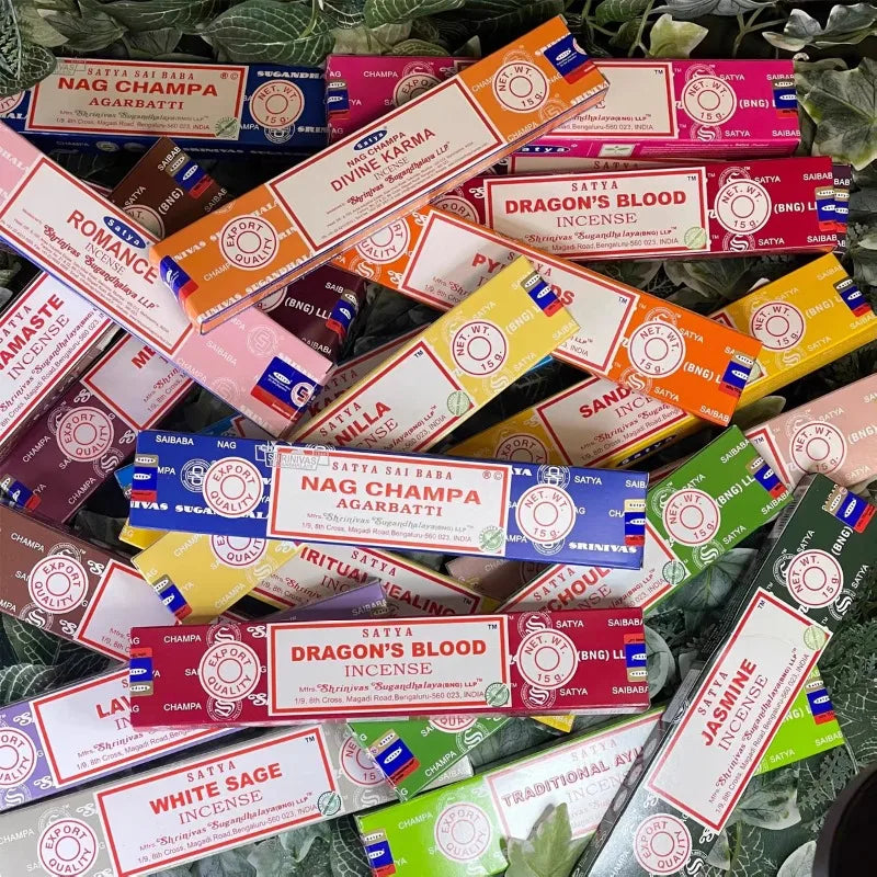 2/5Boxes India Stick Incenses White Sage Sandalwood Natural Household Indoor Clean Air Handmade Incense Sticks NAG Champa Satya