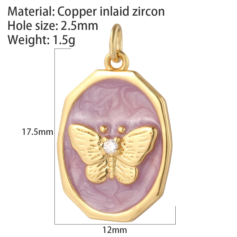 Cute Butterfly Flower Necklace for Women Gold Color Moon Collars Dije Stainless Steel Chain Diy Jewelry High Quality
