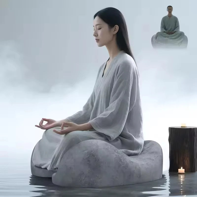 Ergonomic Design Memory Foam Meditation Mat Eco-Friendly Removable Washable Sitting Yoga Practice Body Support Floor Cushion for