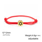 Skyrim Stainless Steel Star of David Round Charm Bracelet Men Women Red Black Rope Bracelets Hexagram Jewish Jewelry Wholesale